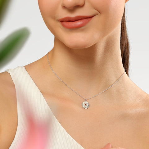 Riya Sterling Silver Embossed Pendant