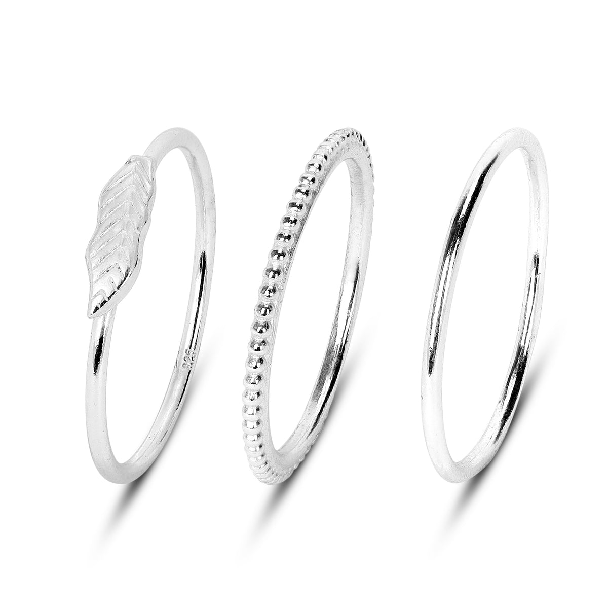 Cora Sterling Silver Three Rings Set