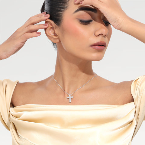 Vyn Silver Diamond Pendant