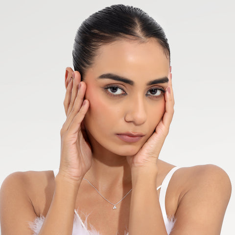 Mia Sterling Silver White Cubic Zirconia Necklace