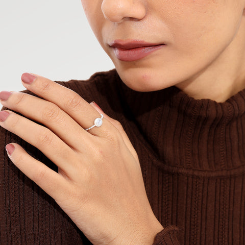 Lily Sterling Silver Blue Chalcedony Ring
