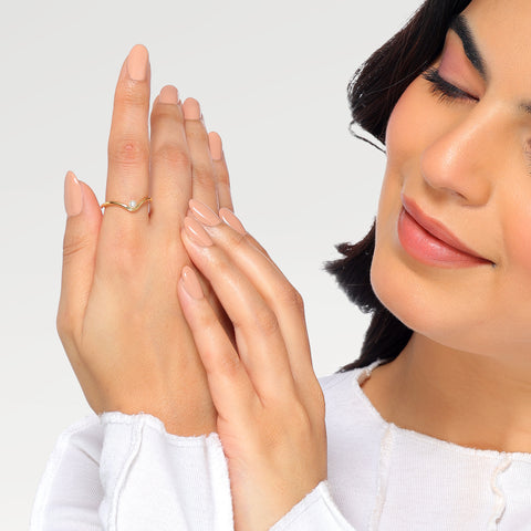 Anna Synthetic Pearl Adjustable Ring