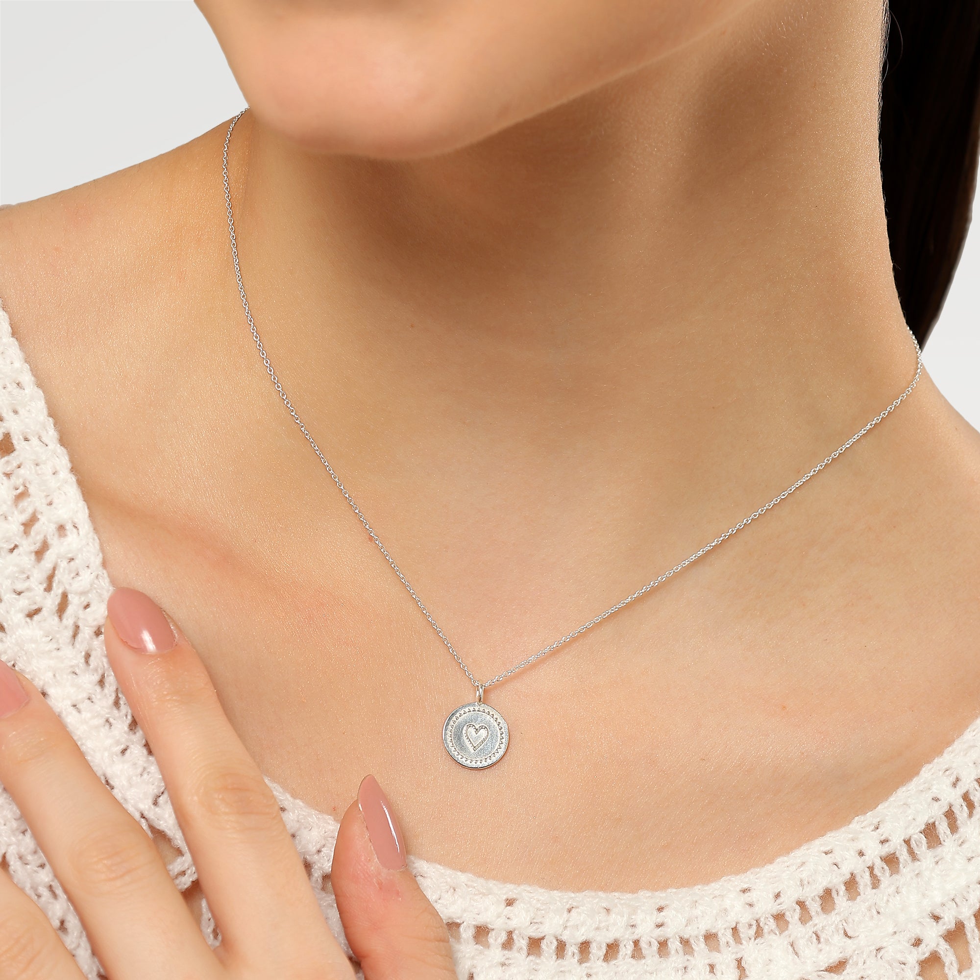Zoe Round Heart Pendant