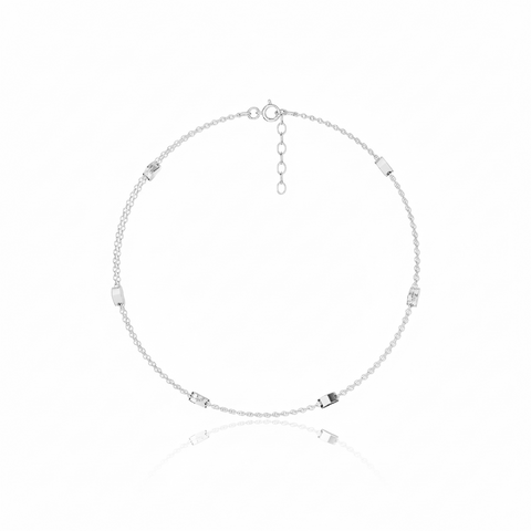 Miva Silver Anklet