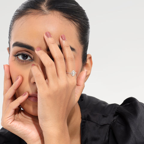 Mia Sterling Silver White Cubic Zirconia Ring