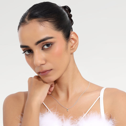 Lucy Silver Zirconia Necklace