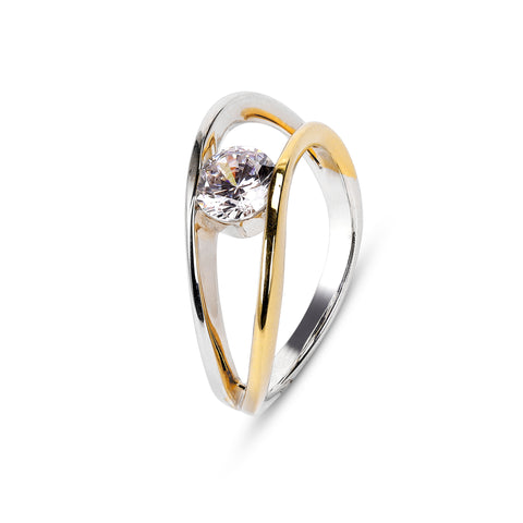 Nela Two Tone  Adjustable Ring
