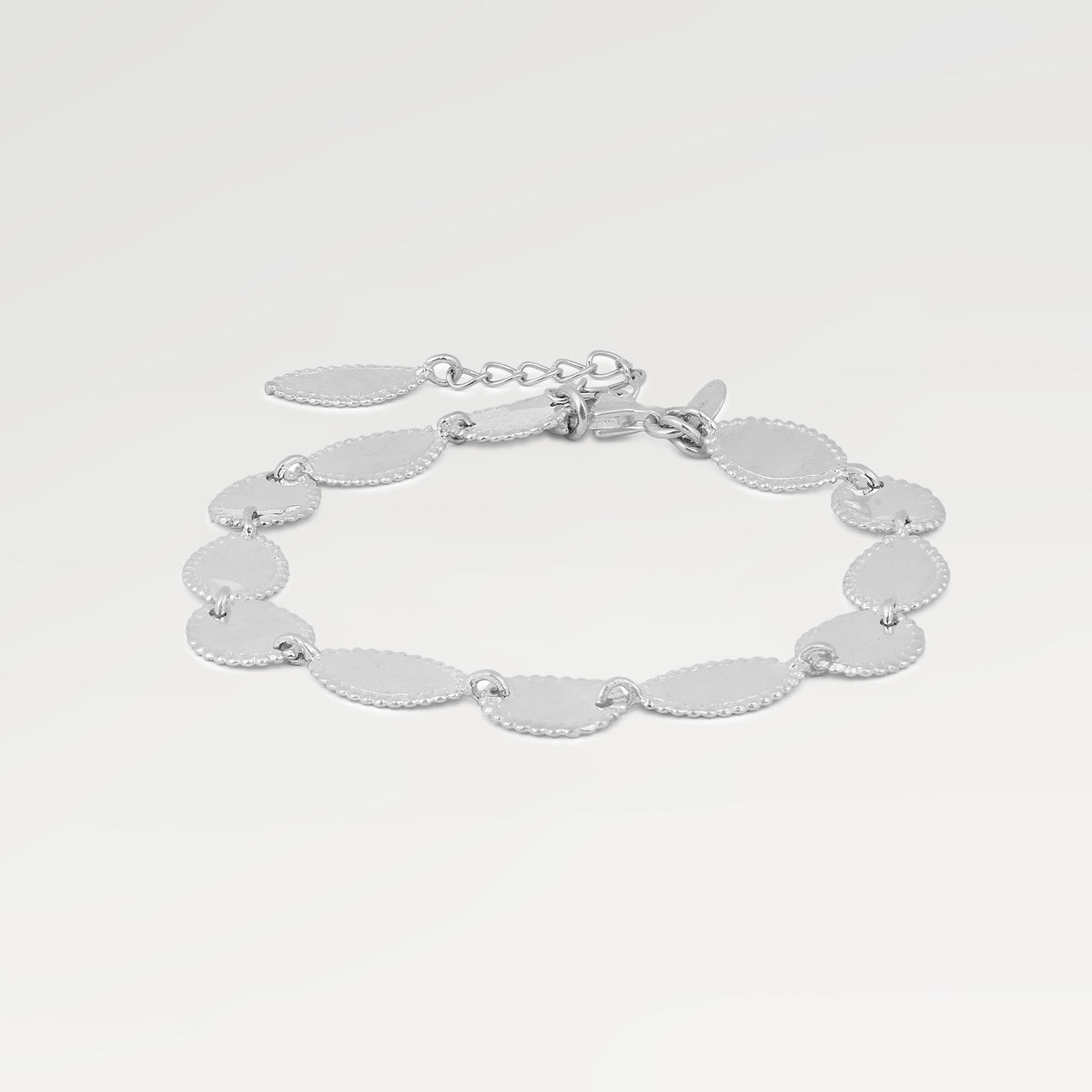 High Polish Plain Oval & Marquise Disk Bracelets