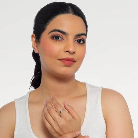 Mia Sterling Silver Black Spinel Ring