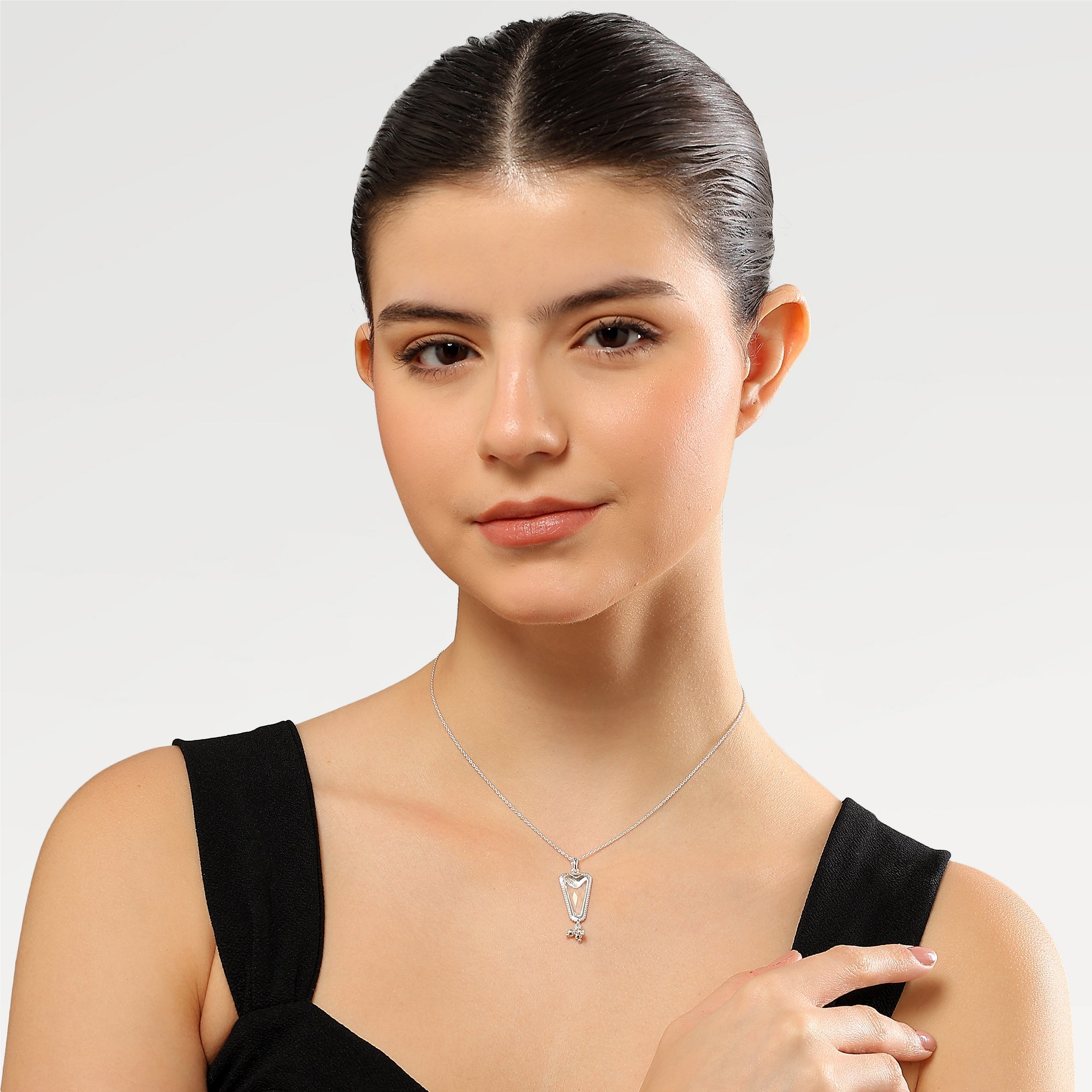 Kate Rock Crystal Triangle Pendant