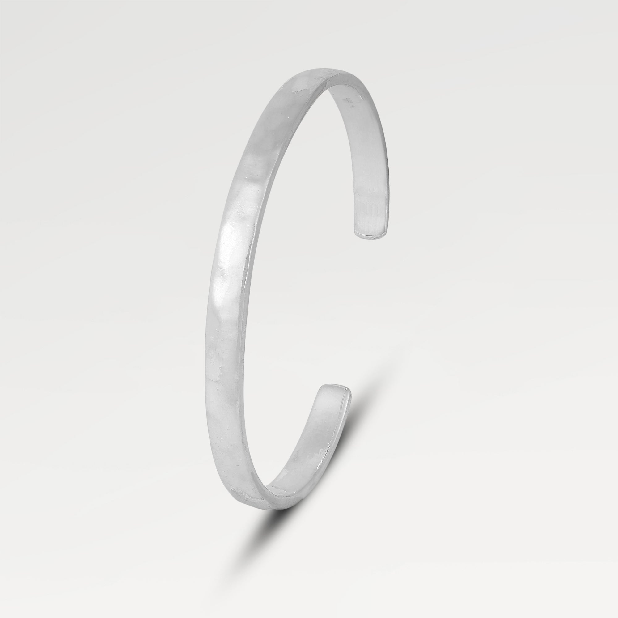 Ruby Hammered Texture Cuff Bangle
