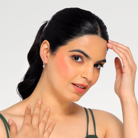 Aya Silver Star Earrings