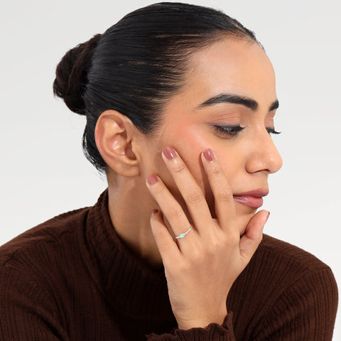 Anna Sterling Silver Oval Amazonite Ring