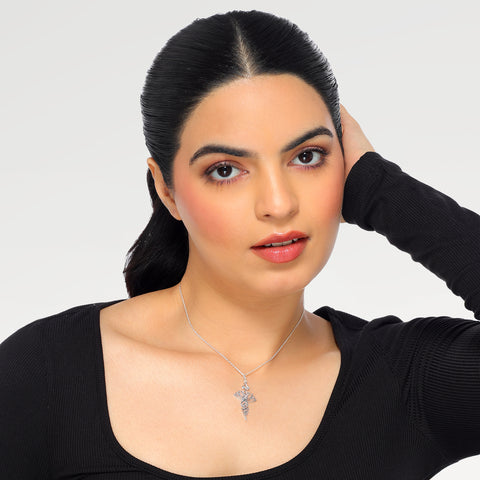 Luna Sterling Silver Elegant Floral Pendant