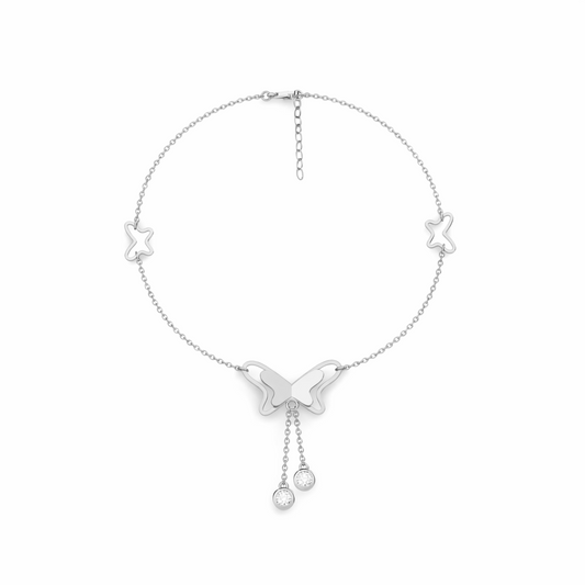 Esha Silver Anklet