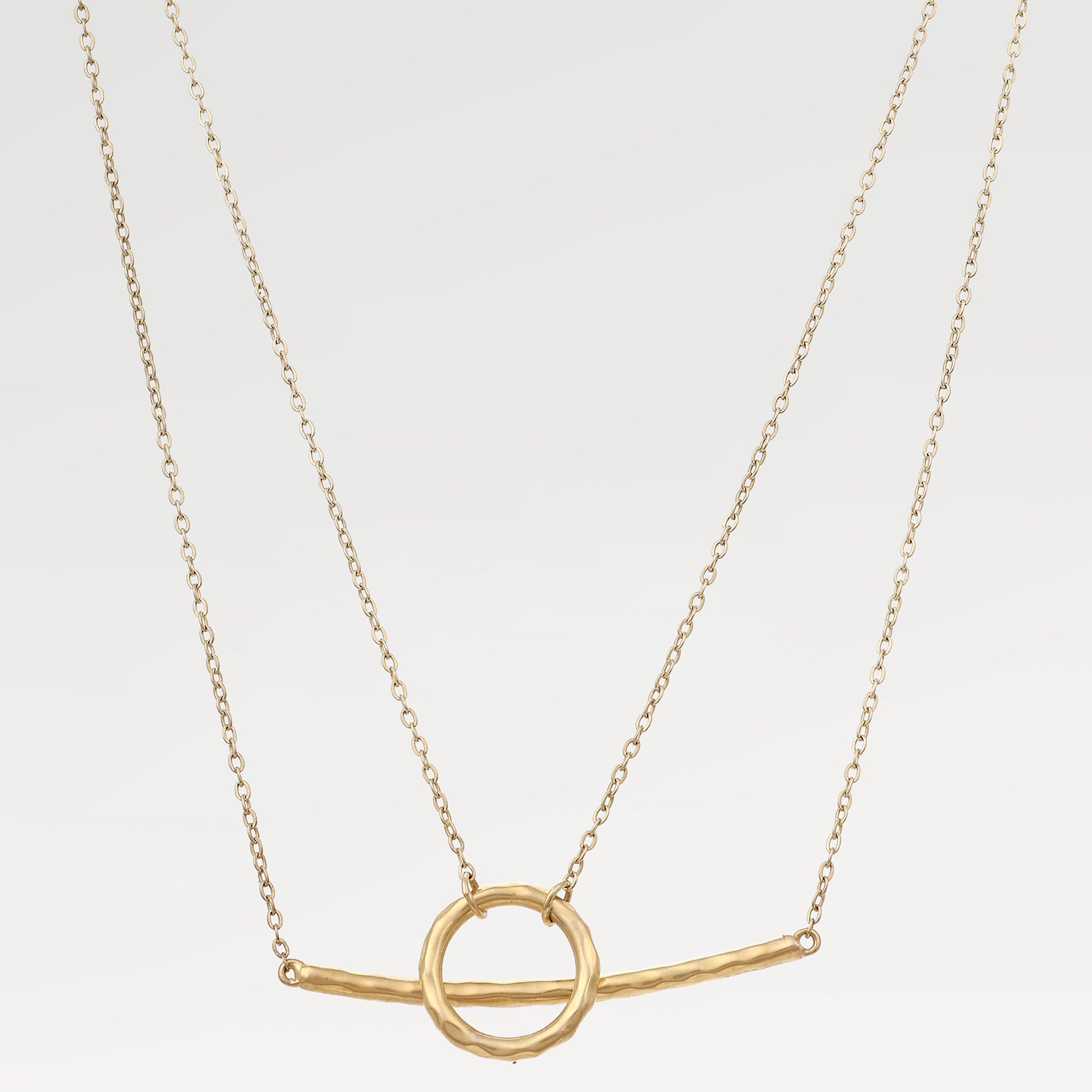 Mia Double Layer Bar Necklace
