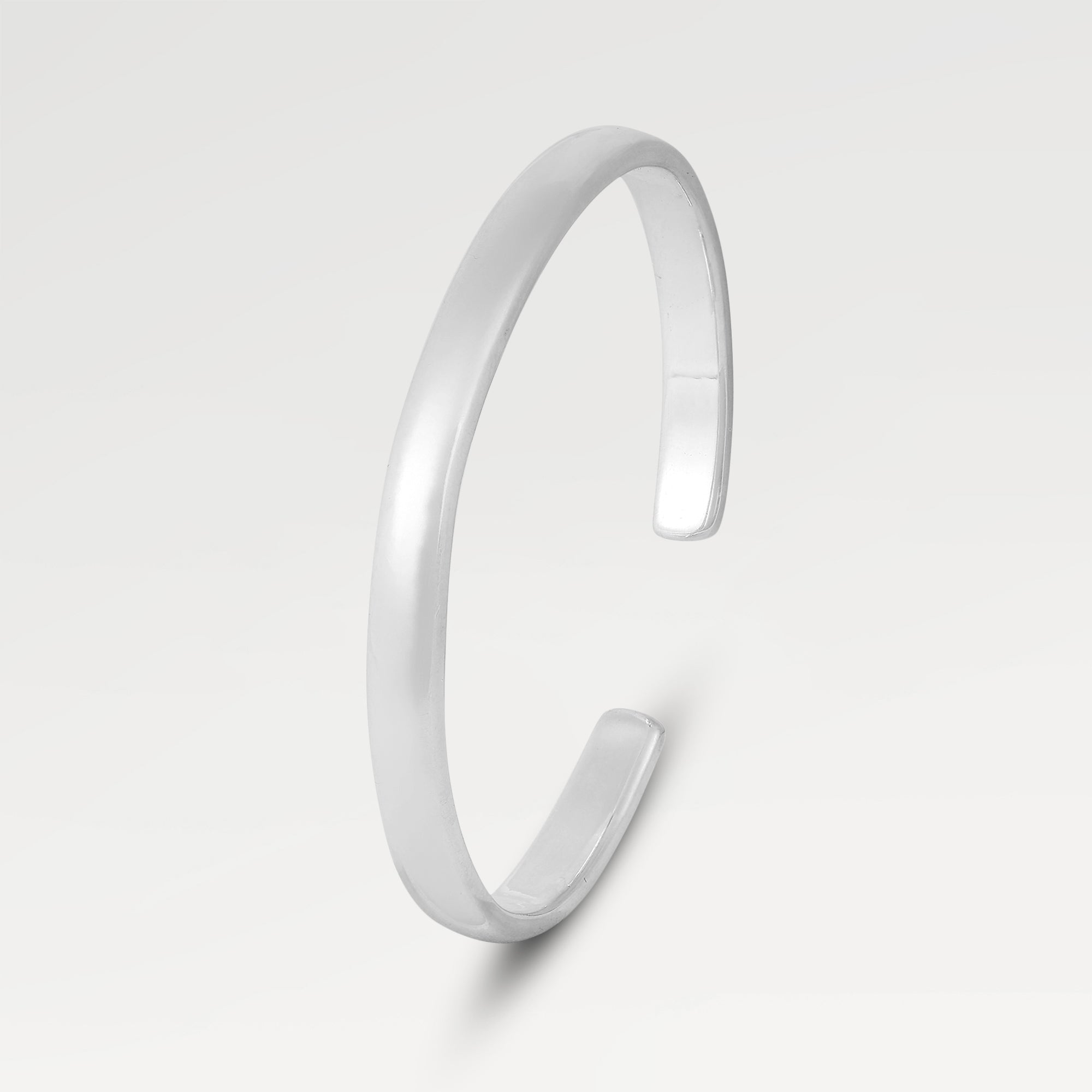 Kate Elegant Silver Plain Bangle