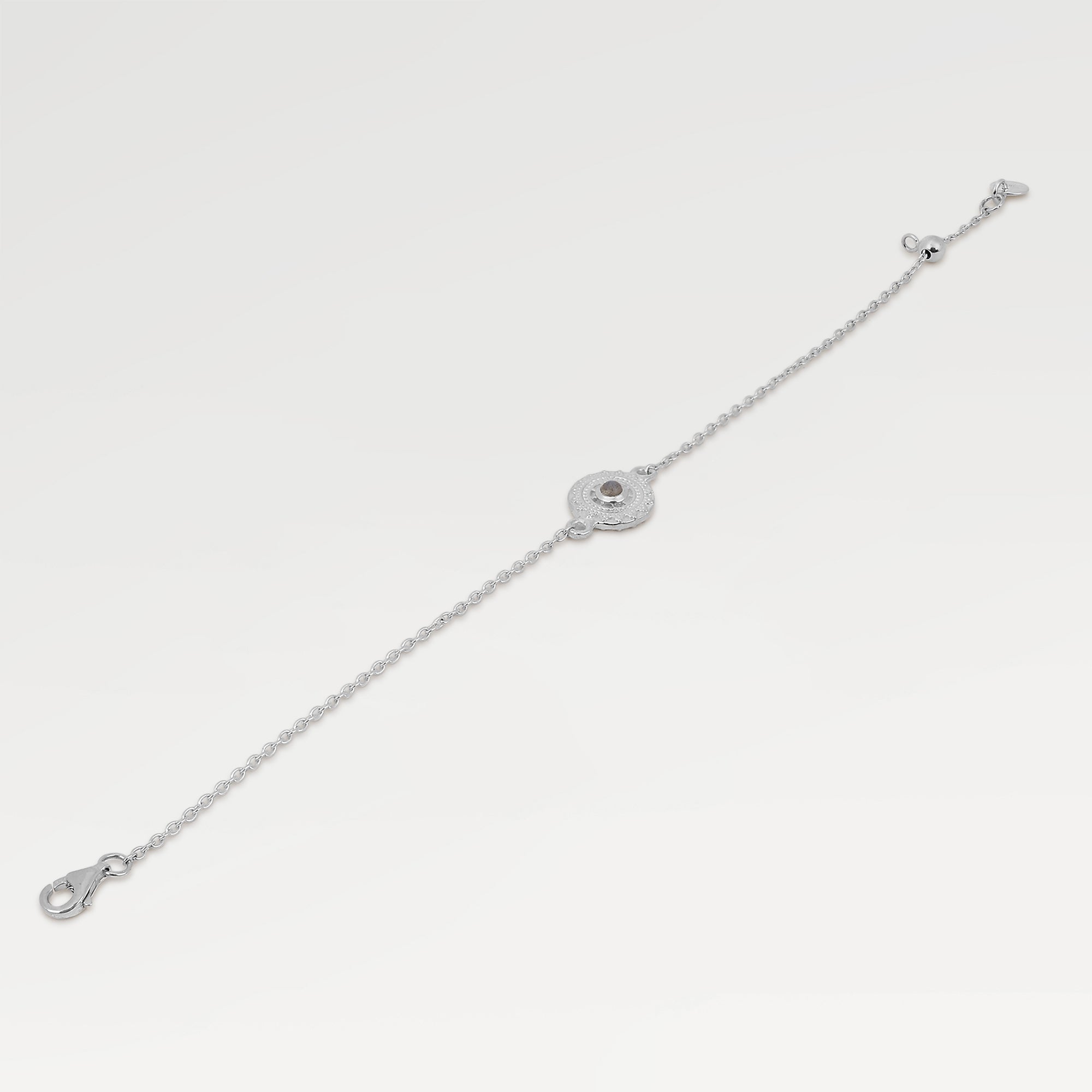 June Silver Plated Labradorite Friendship Bracelet
