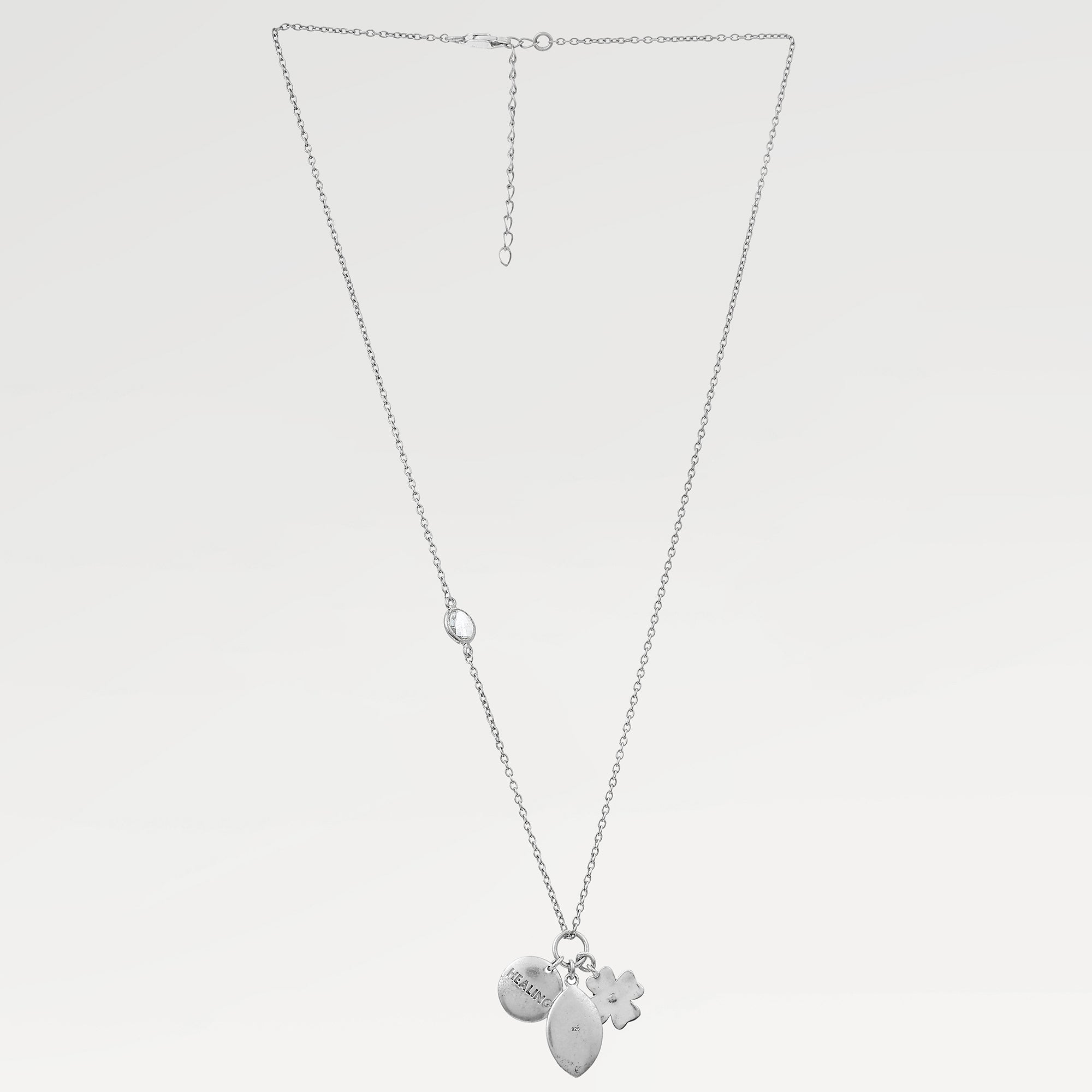 Anna Two Tone Blue Topaz Necklace