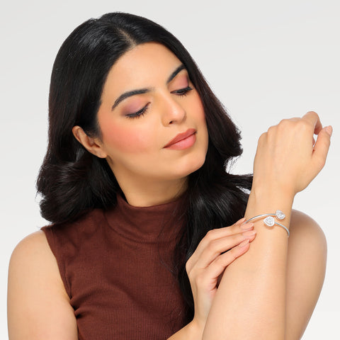 Zia Silver Zirconia Bangle