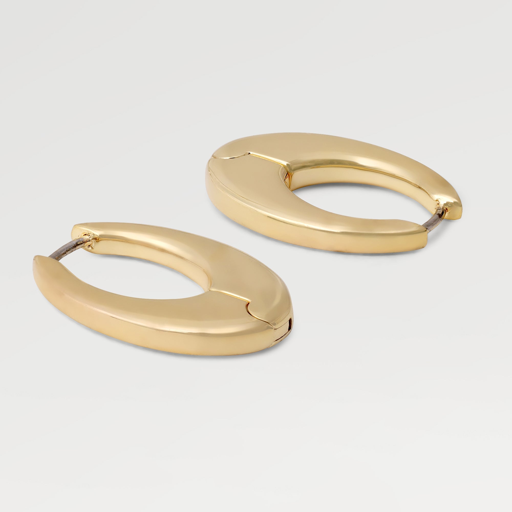 June Gold Plated Minimal Huggies Earrings