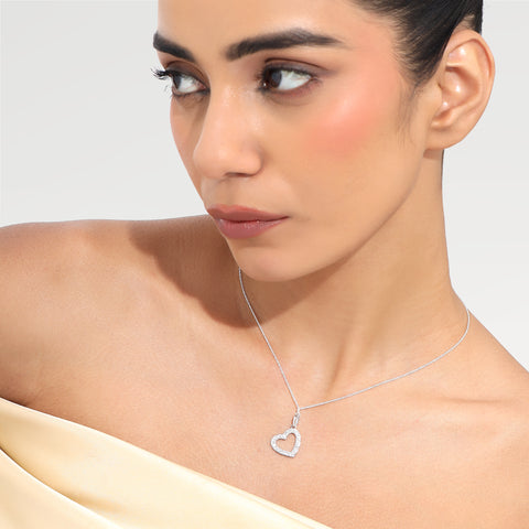 Dena Silver Diamond Pendant