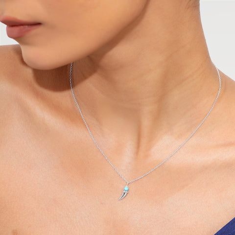 Mia Sterling Silver Blue Magnesite Necklace