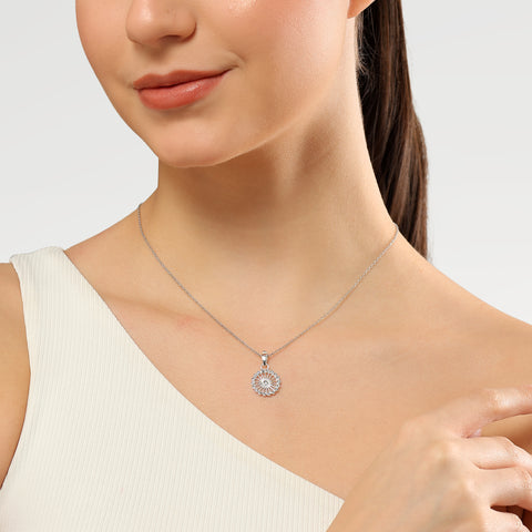 Ava Silver Crystal Pendant