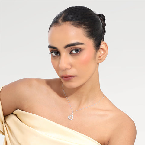 Dena Silver Diamond Pendant