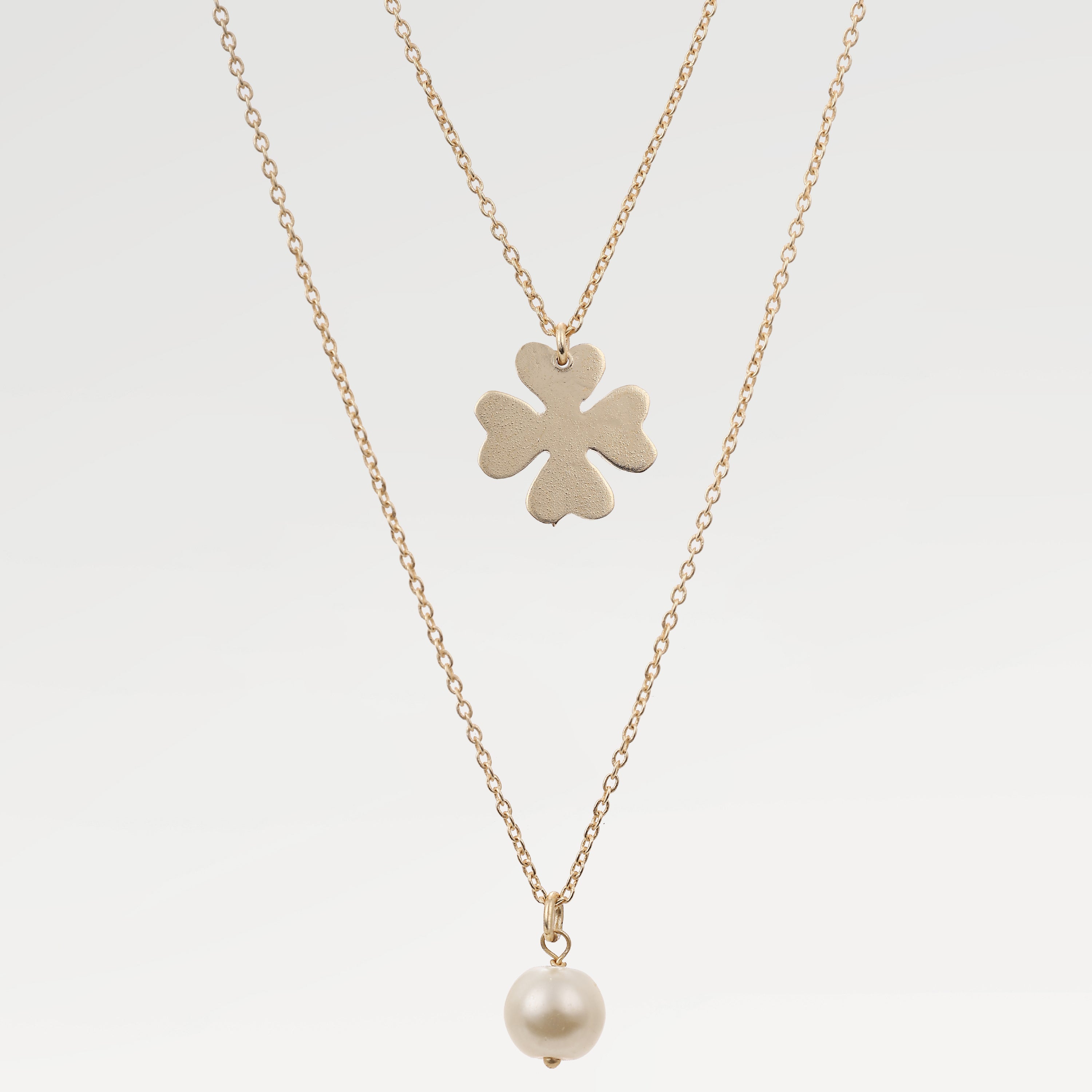 Kate Flower Pearl Necklace
