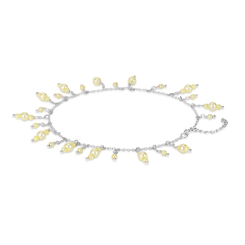 Jaya Silver Pearl Anklet