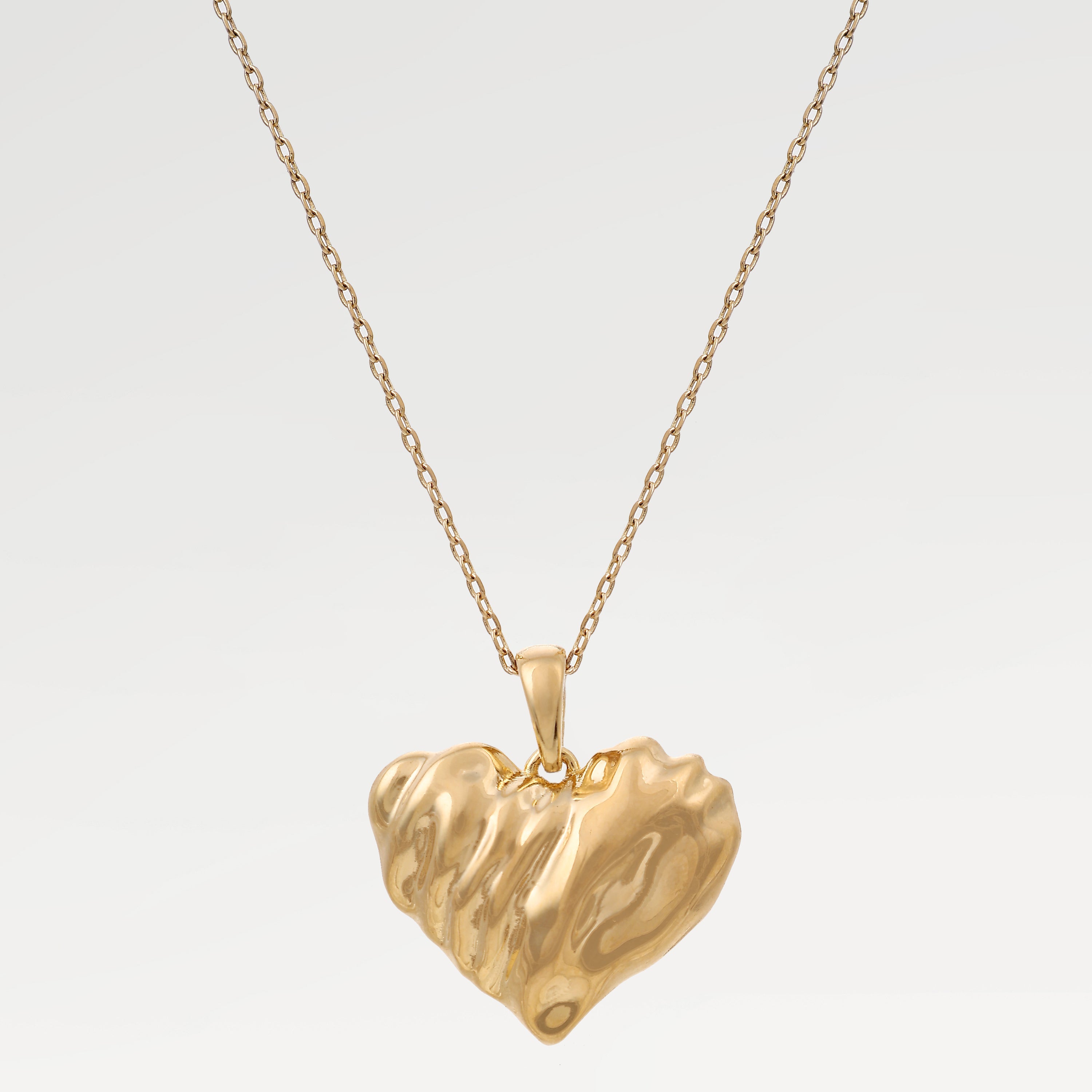 Grace Embossed Heart Necklace