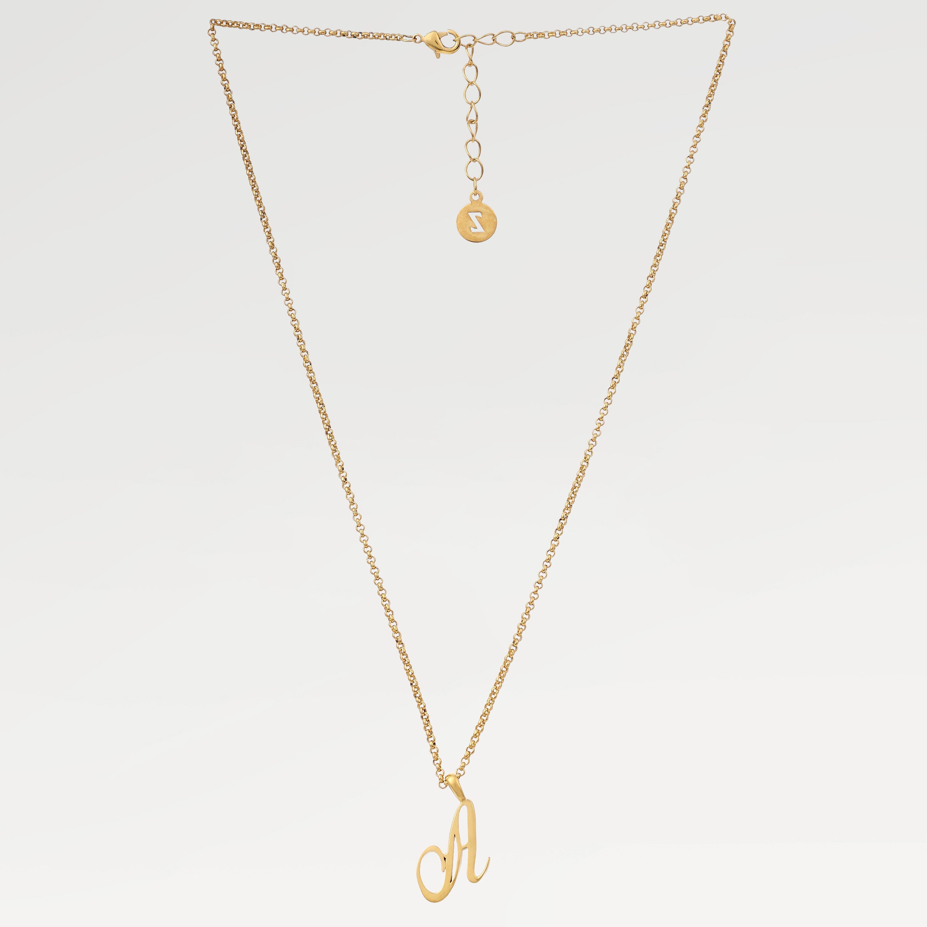 Mia Plain Alphabet Necklace