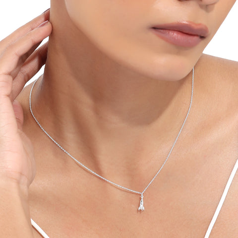 Ava Sterling Silver Rocket Necklace
