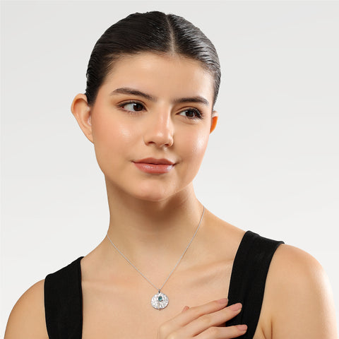 Lila Silver Topaz Pendant