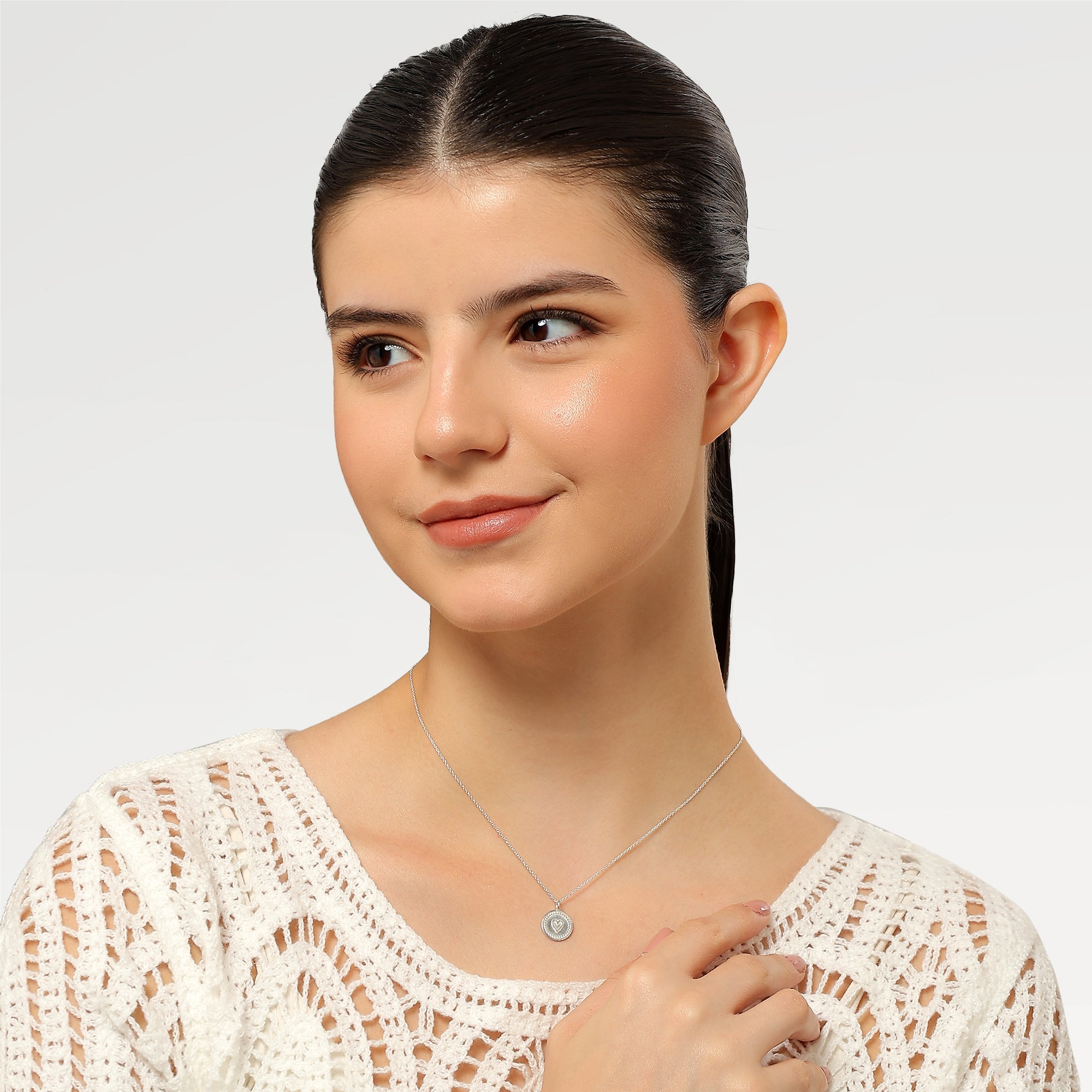 Zoe Round Heart Pendant