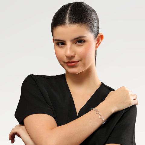 Maria Sterling Silver Heart Shape Bracelets