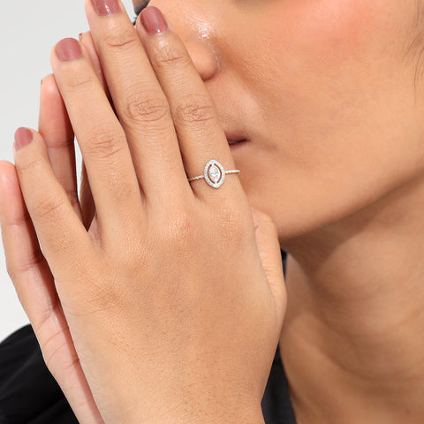 Mia Sterling Silver White Cubic Zirconia Ring