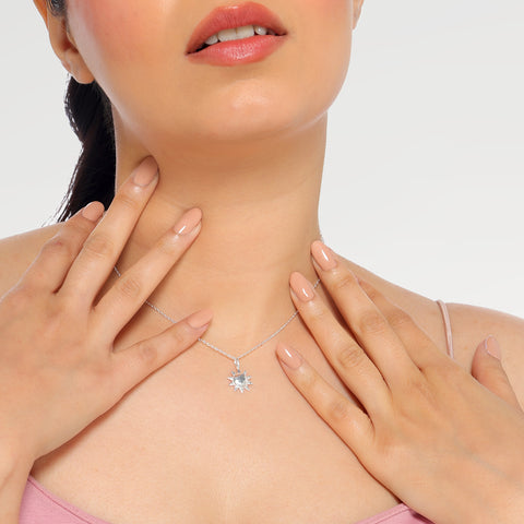 Anna Sterling Silver Sun Design Pendant