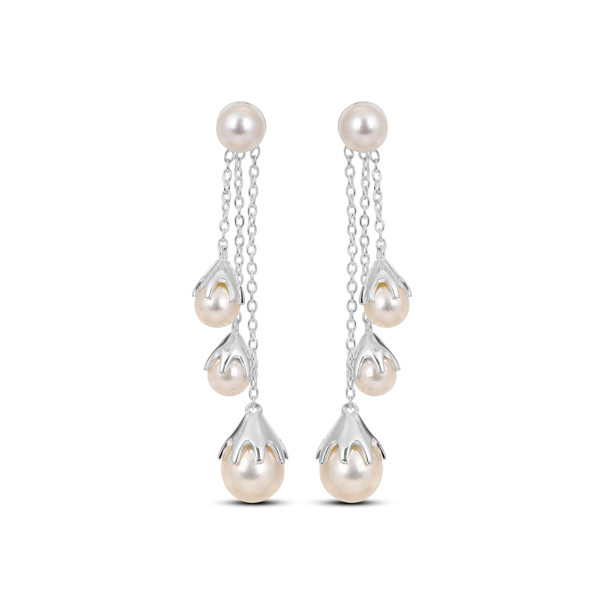 Jova Silver Pearl Earrings