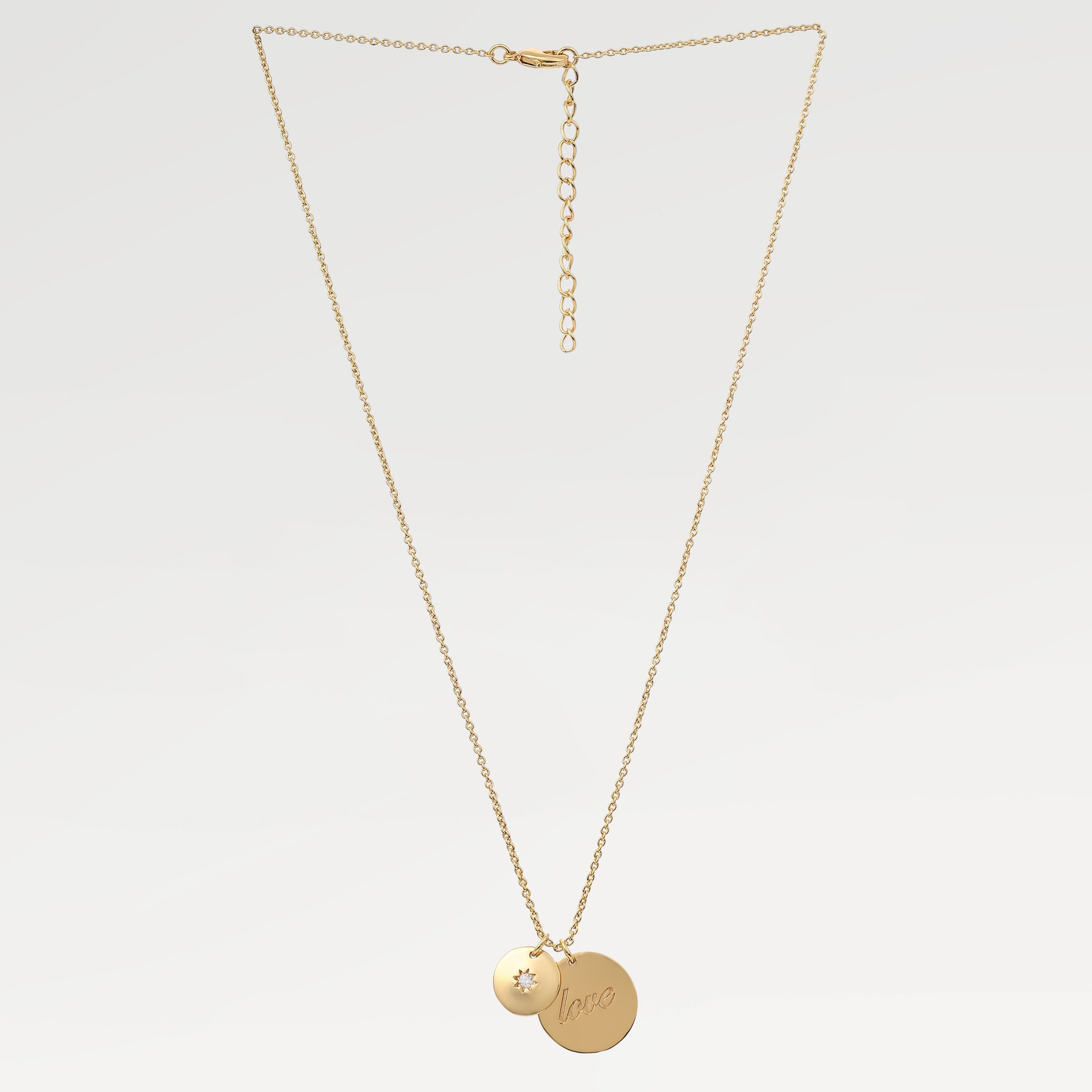 Lily Love Disk Necklace