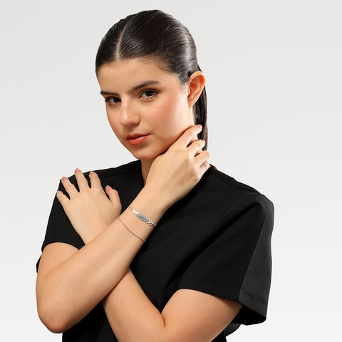 Rae Silver Leaf Bracelets