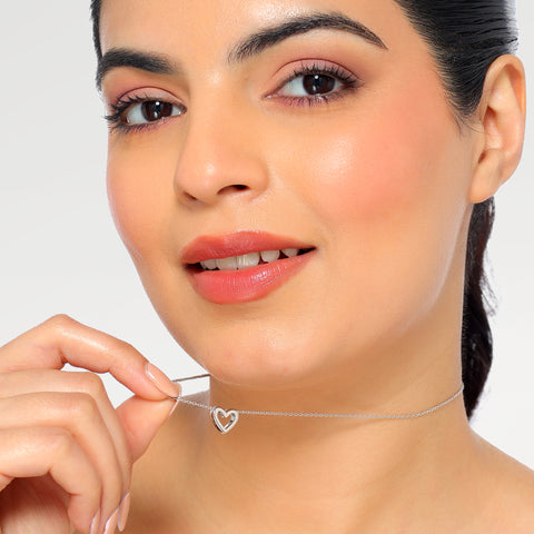 Anna Silver Heart Necklace