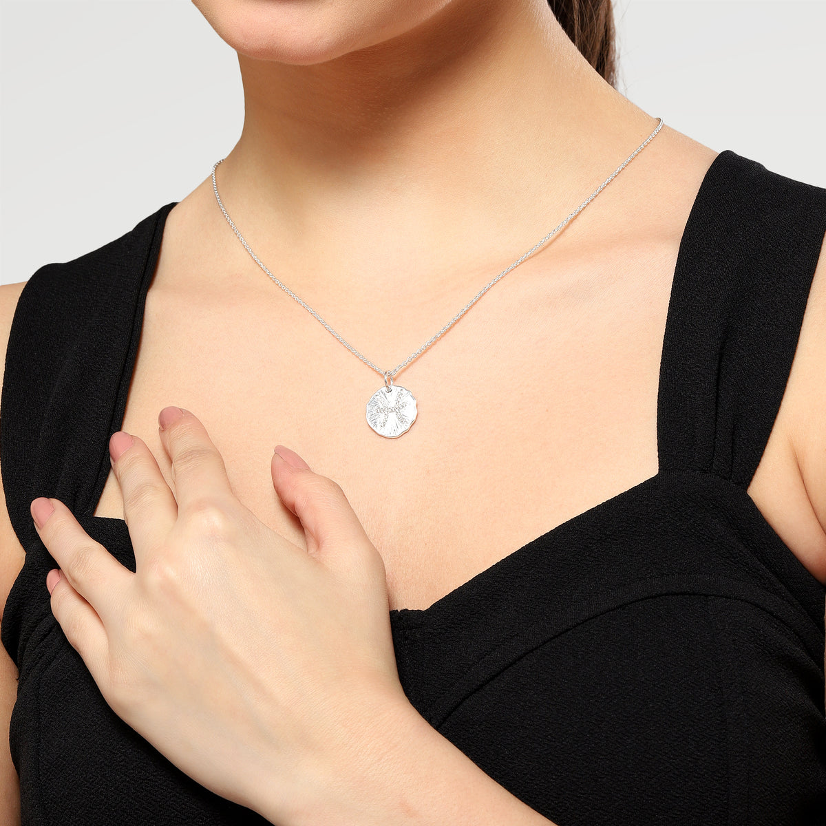 Nora Pave CZ Pisces Zodiac Necklace
