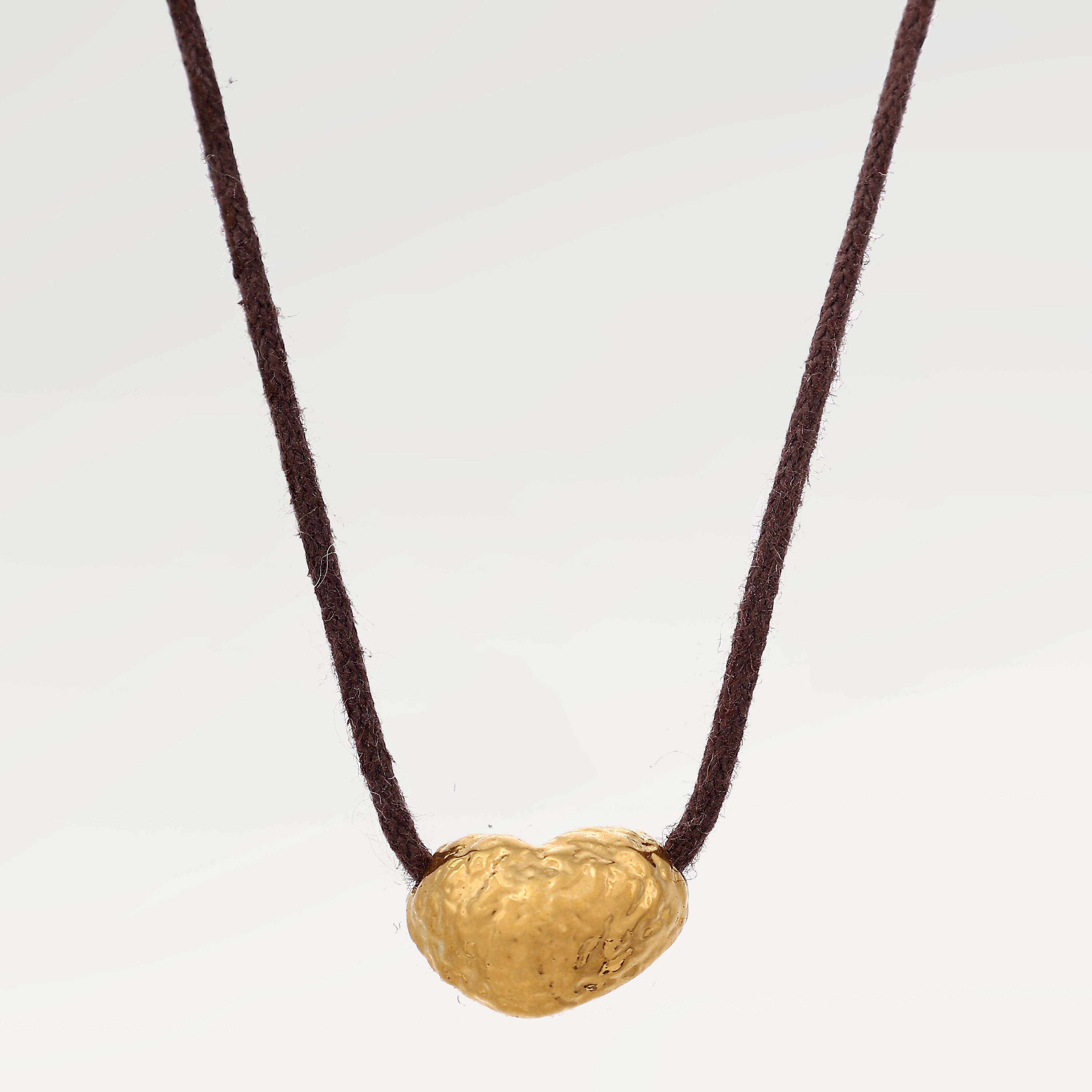 Lucy Hammered Heart Necklace