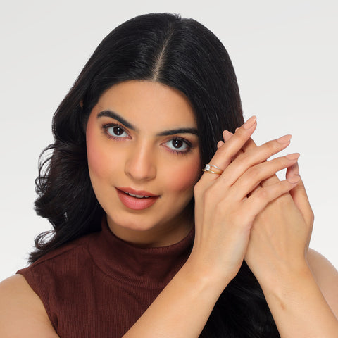 Nela Two Tone  Adjustable Ring