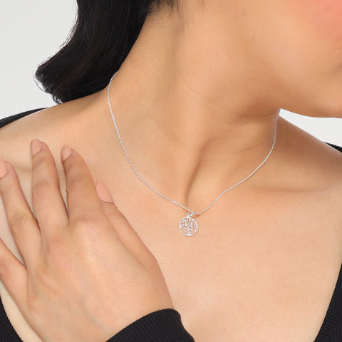 Ava Sterling Silver Tree Pendant