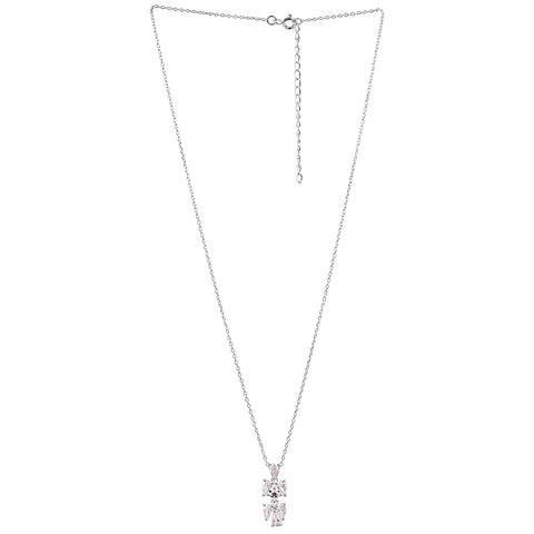 Nyra Silver Zirconia Necklace