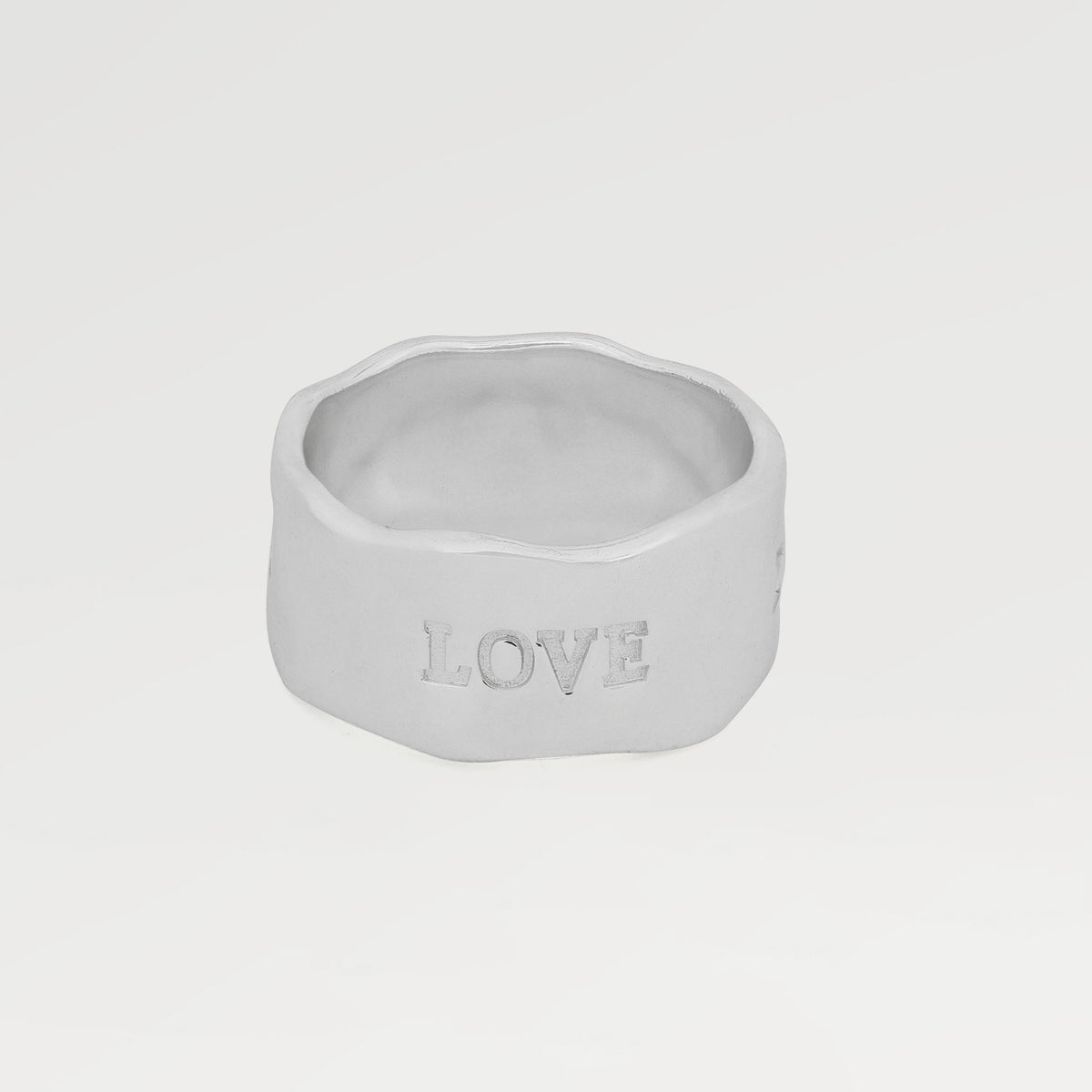 Silver Plated Plain Organic Shape Ring