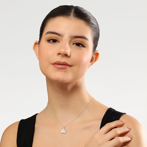 Ella Silver Texture Pendant